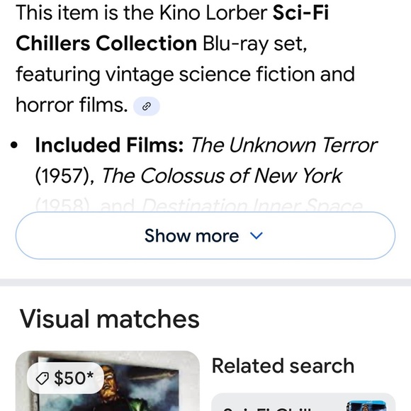 #1527+ Sci-Fi Chillers Collection Blu-ray - Picture 6 of 6